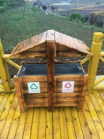 观山湖防腐木垃圾桶